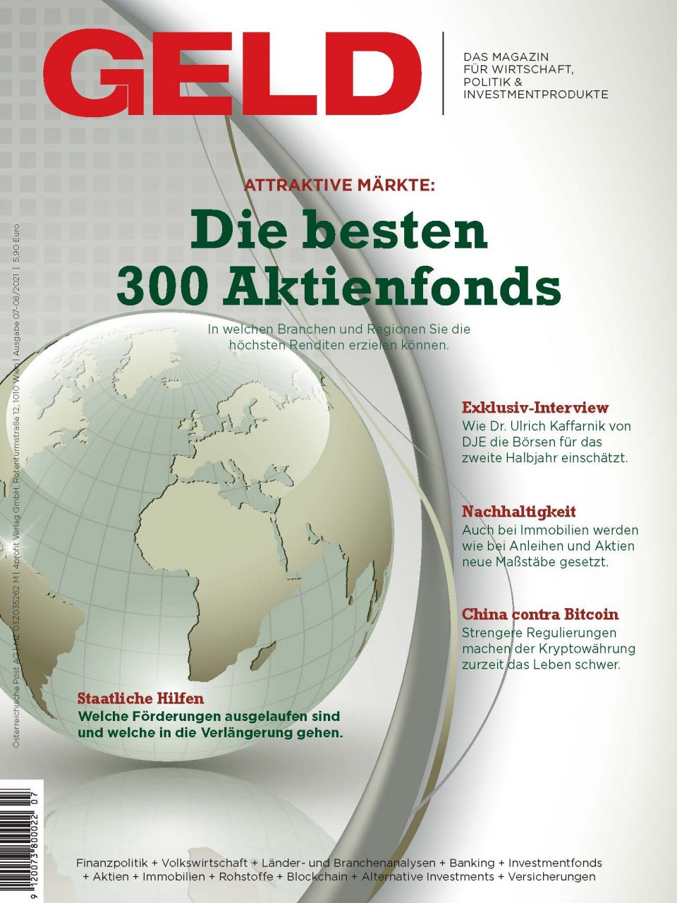 GELD-Magazin Juli/August 2021 Cover 07 2021 